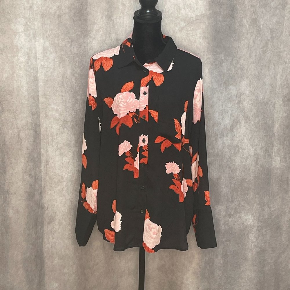 Nice Women's Floral Button down Blouse/Top/Shirt~ size